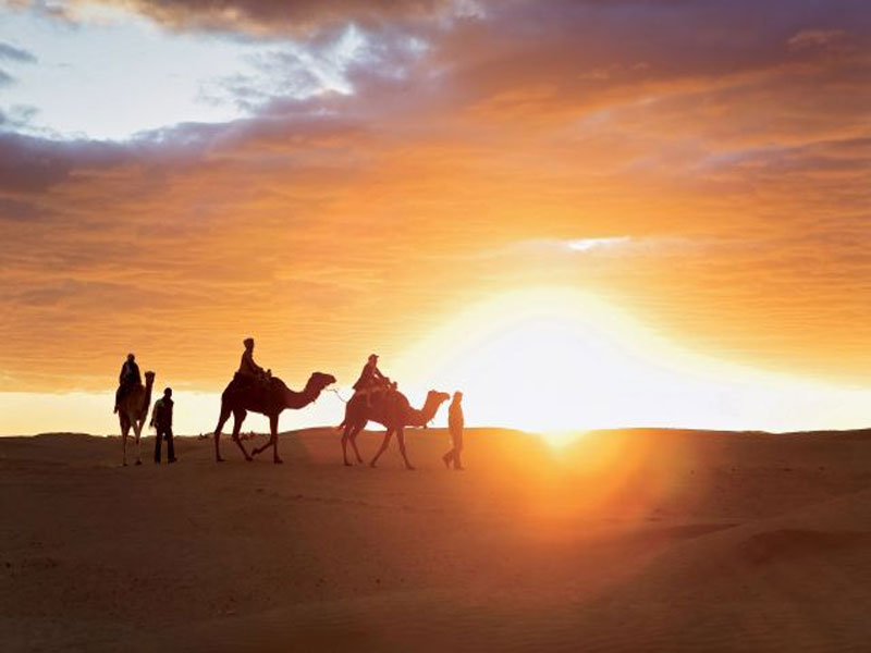 Sunrise at the sahara desert