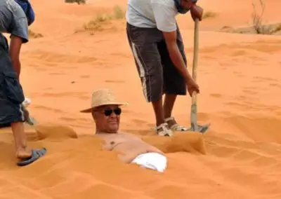 desert shower in Merzouga