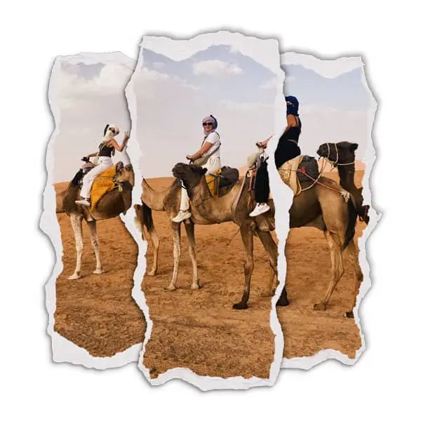 camel trekking in merzouga