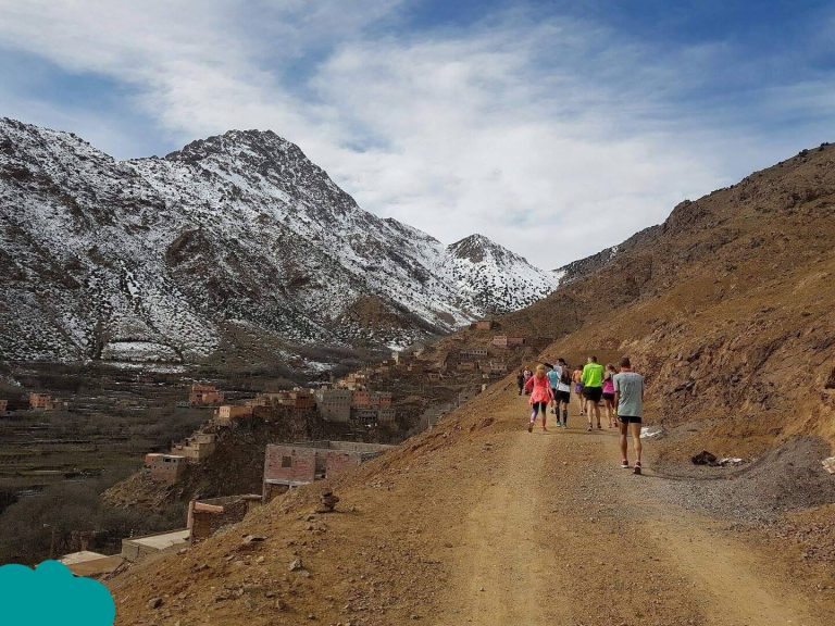 Panoramic summit view during Atlas Mountains hikes – Morocco
