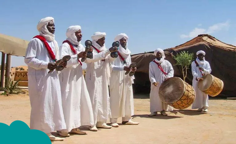 Entrance to Khamlia Village surrounded by dunes – Around Dunes and Khamlia Village