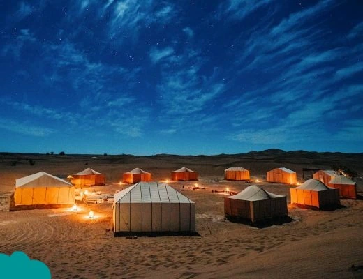 Morocco desert camping tips with clear night sky and stargazing