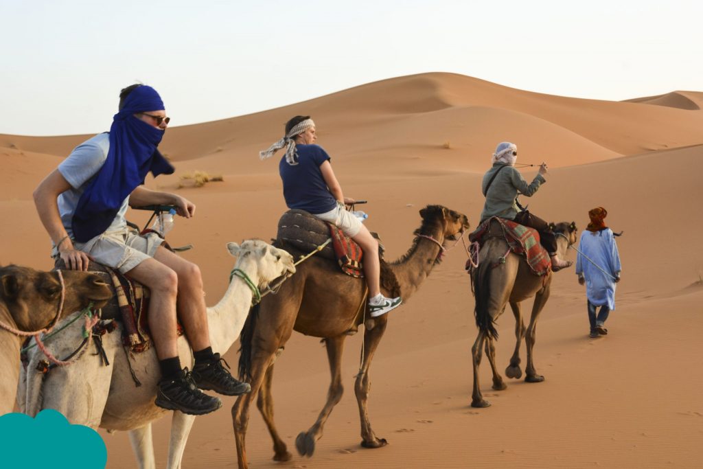 Sunset illuminating Sahara Desert dunes – Morocco Travel Packages