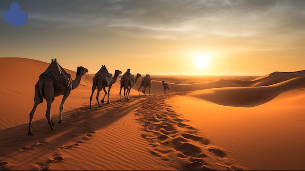 Camel trek in Merzouga dunes – one of the top places to visit in Morocco