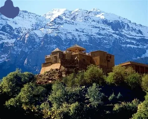 Sunrise yoga session at a yoga retreat in Morocco Atlas Mountains