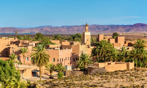 Buildings in the old town of Ouarzazate, a city in south-central Morocco. North Africa